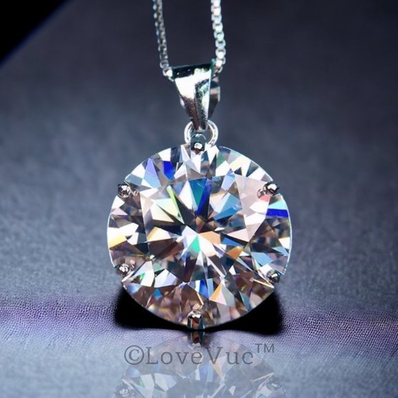 Certified 10ct. t.w. Diamond Solitaire Brilliant Cut Necklace - Picture 4 of 14